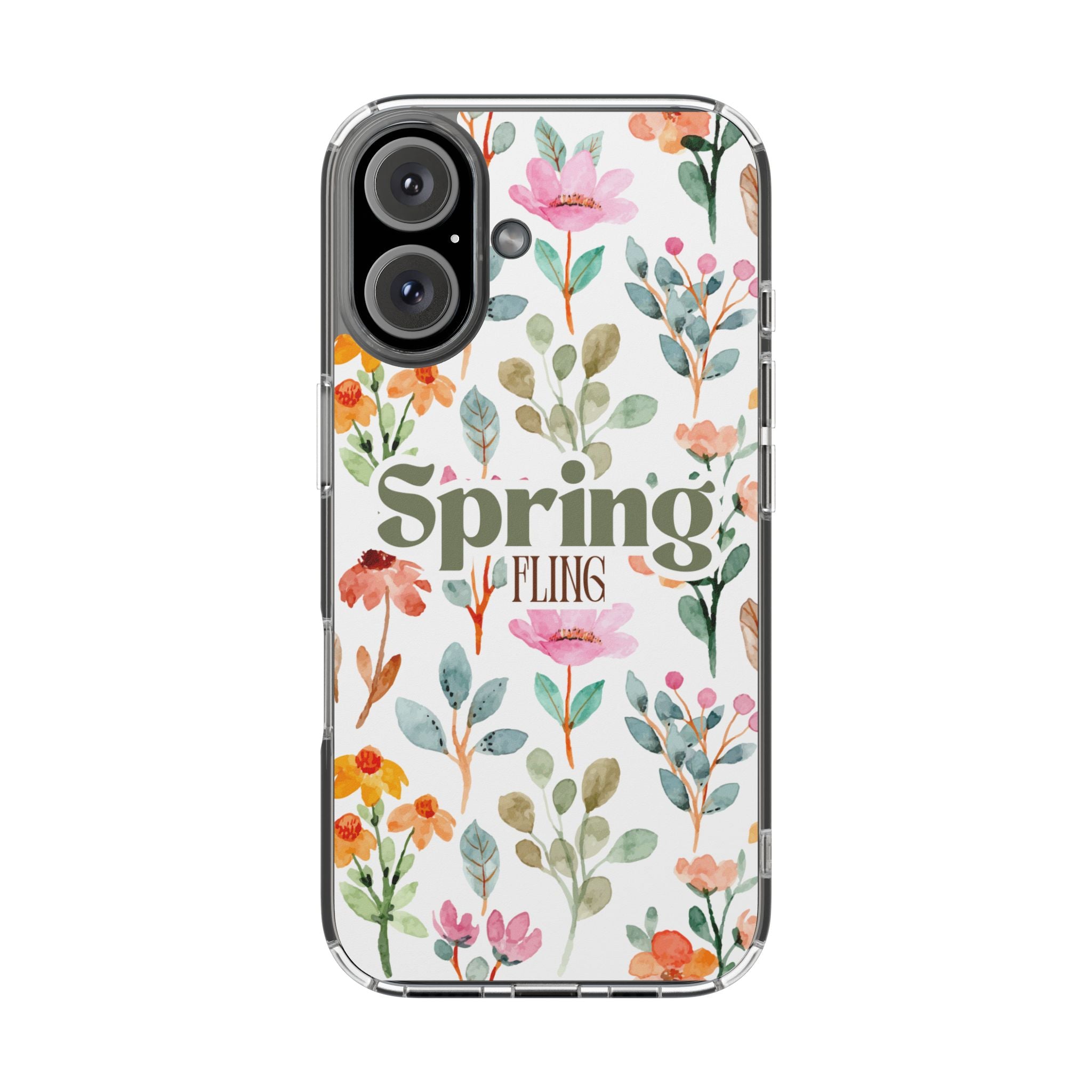 Floral Spring Fling Clear Phone Case