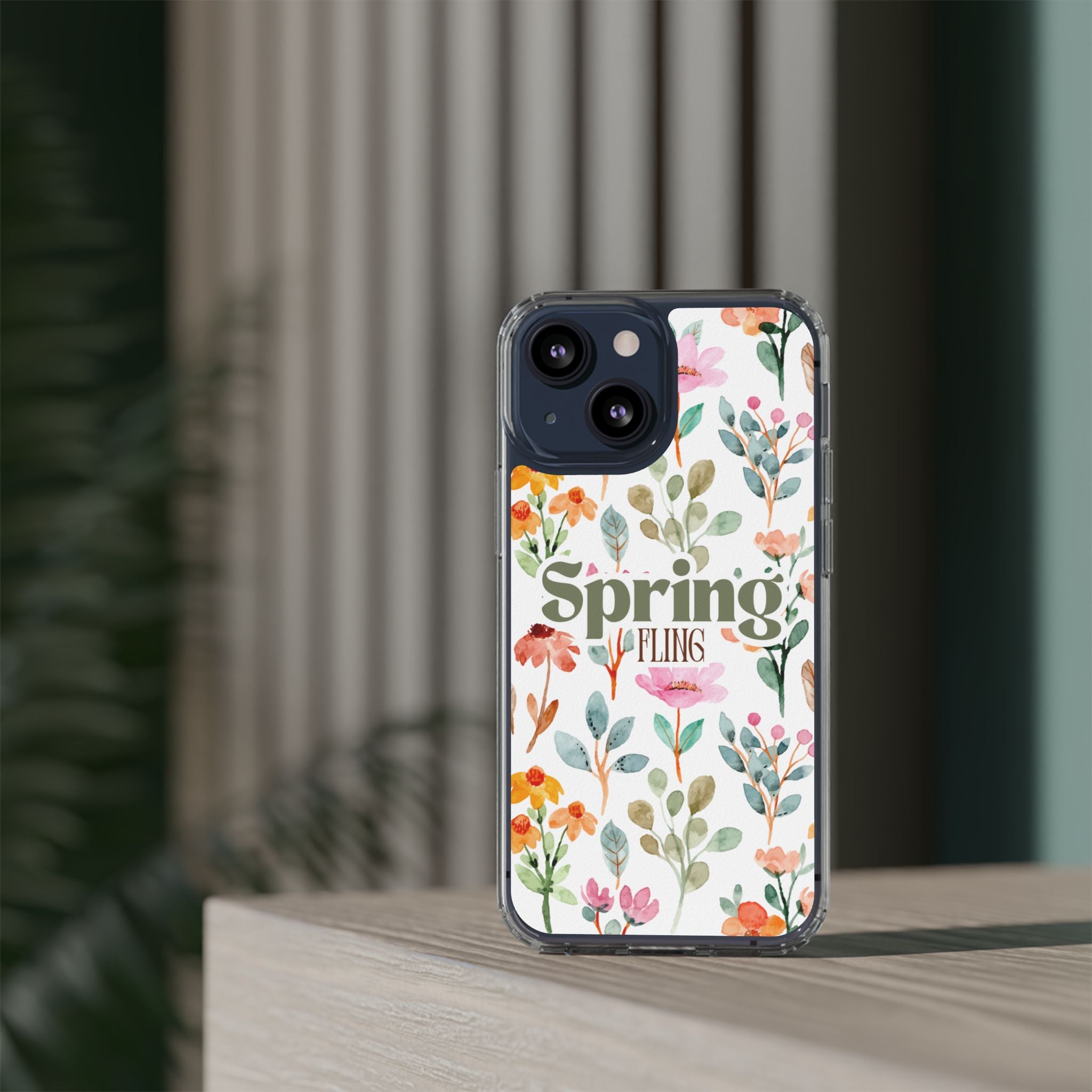 Floral Spring Fling Clear Phone Case