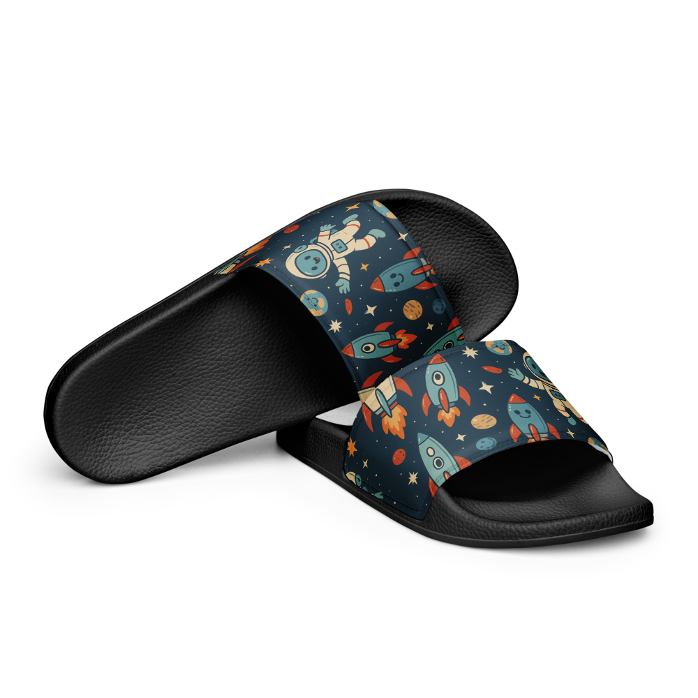 Spaceships & Astronauts Print - Men's slides