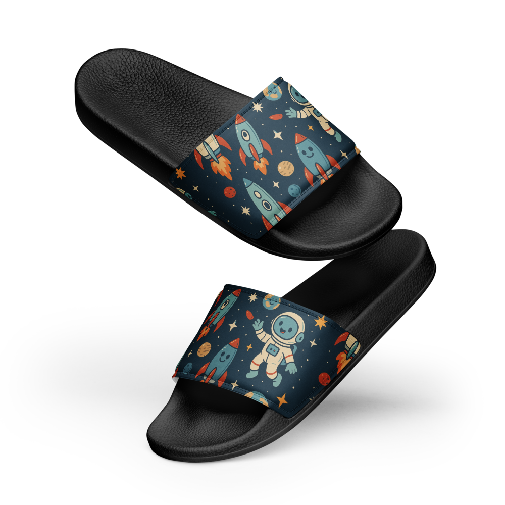Spaceships & Astronauts Print - Men's slides