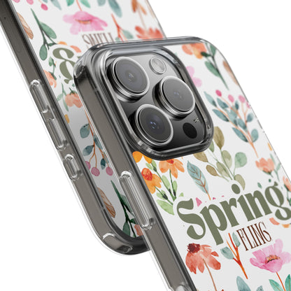 Floral Spring Fling Clear Phone Case