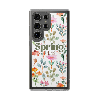 Floral Spring Fling Clear Phone Case