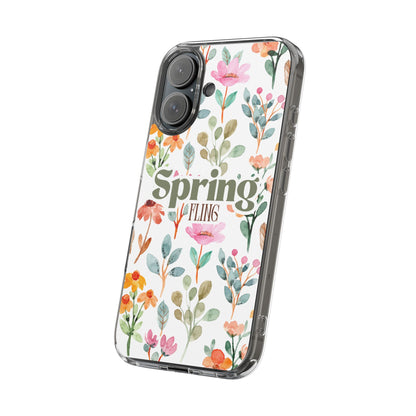 Floral Spring Fling Clear Phone Case