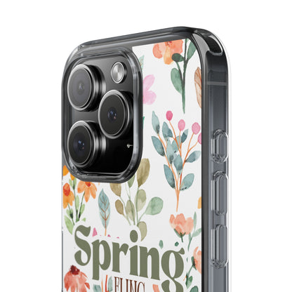 Floral Spring Fling Clear Phone Case