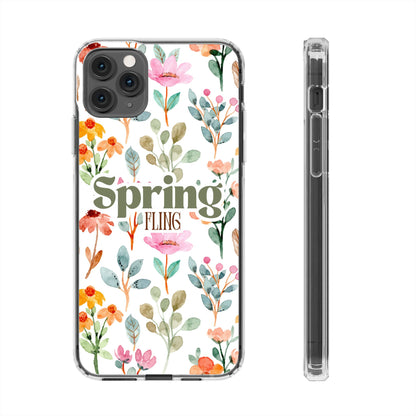 Floral Spring Fling Clear Phone Case