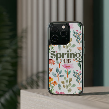 Floral Spring Fling Clear Phone Case