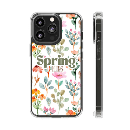 Floral Spring Fling Clear Phone Case
