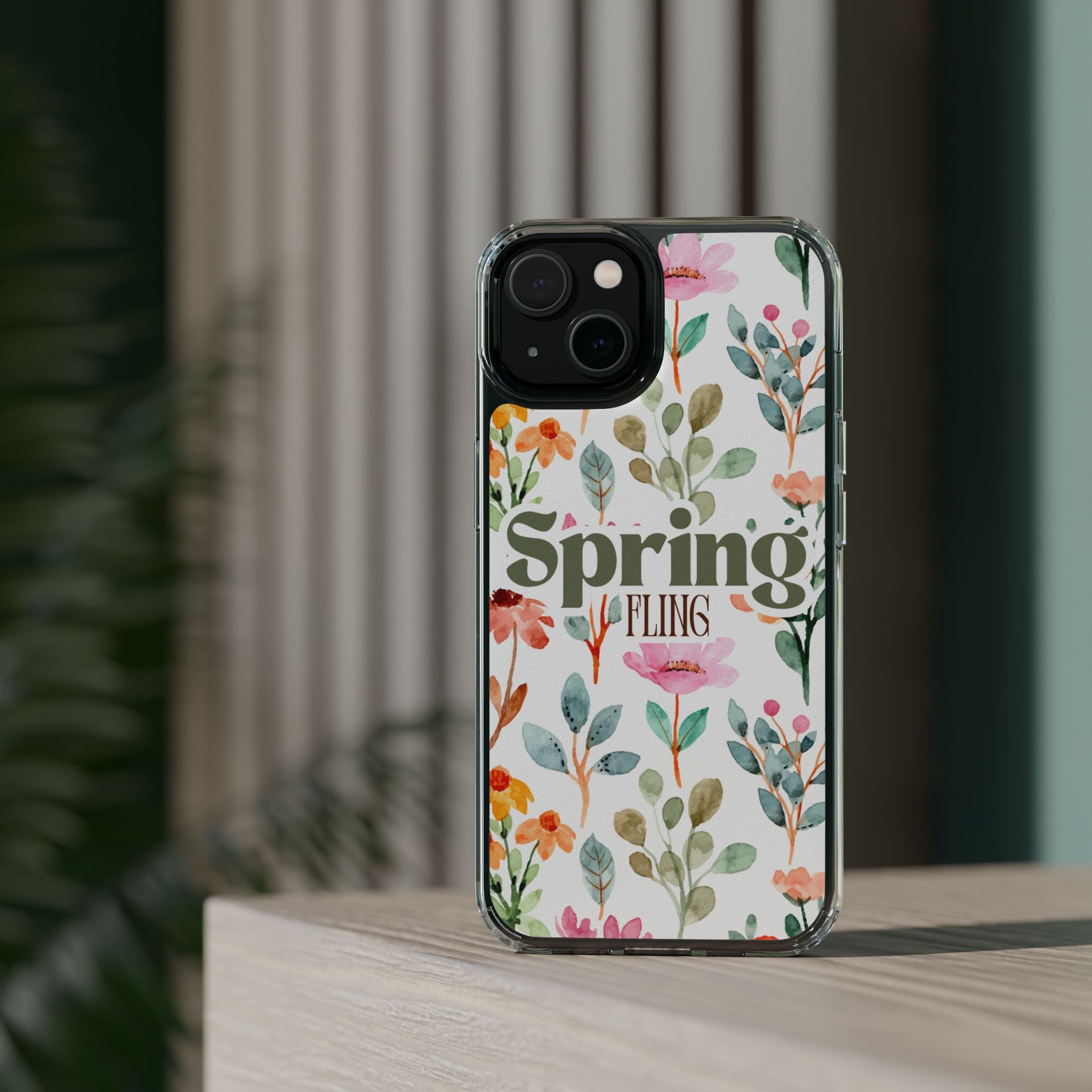 Floral Spring Fling Clear Phone Case