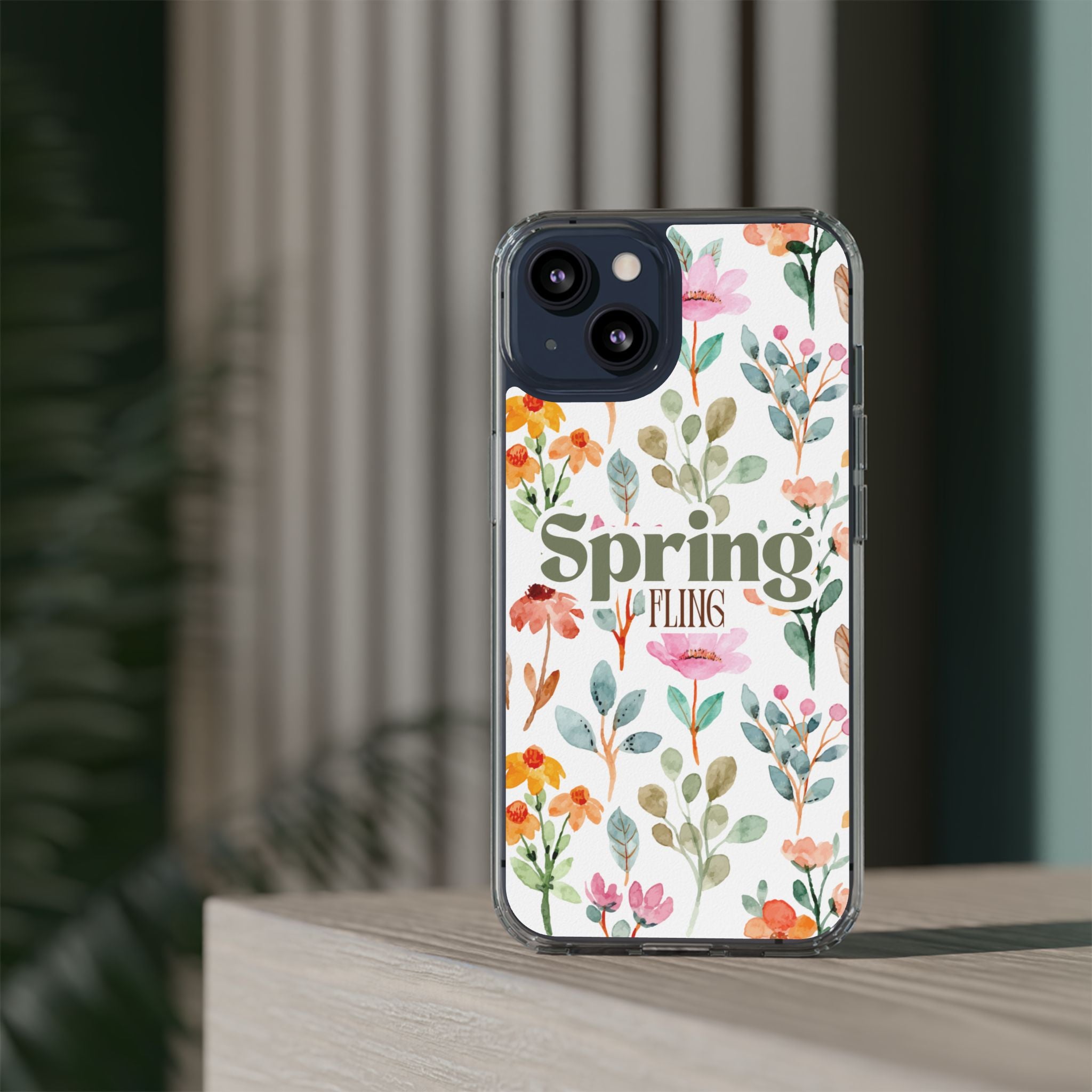 Floral Spring Fling Clear Phone Case