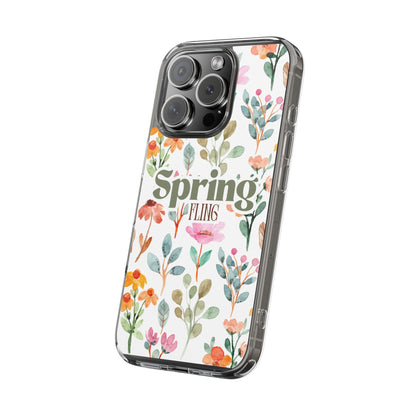 Floral Spring Fling Clear Phone Case