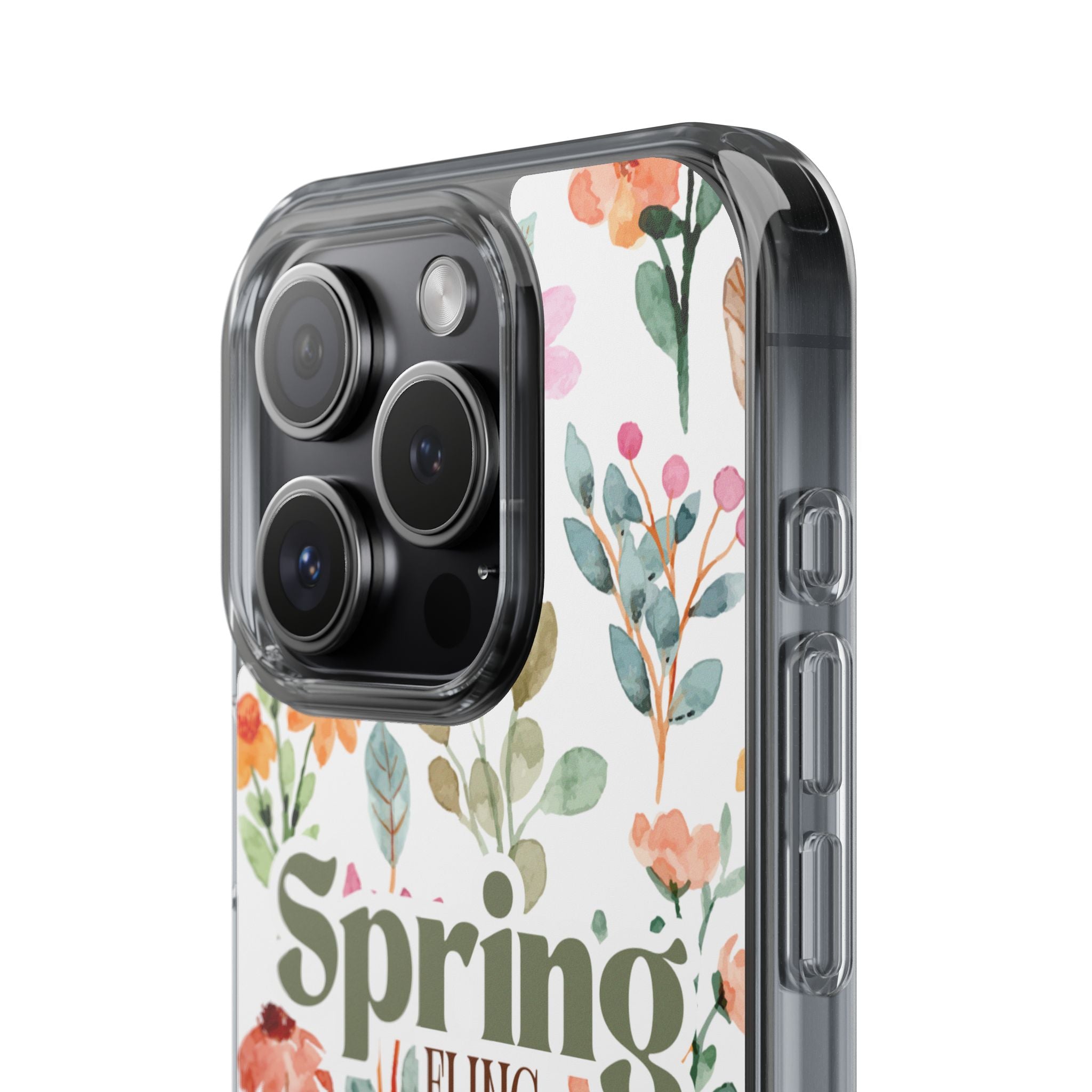 Floral Spring Fling Clear Phone Case