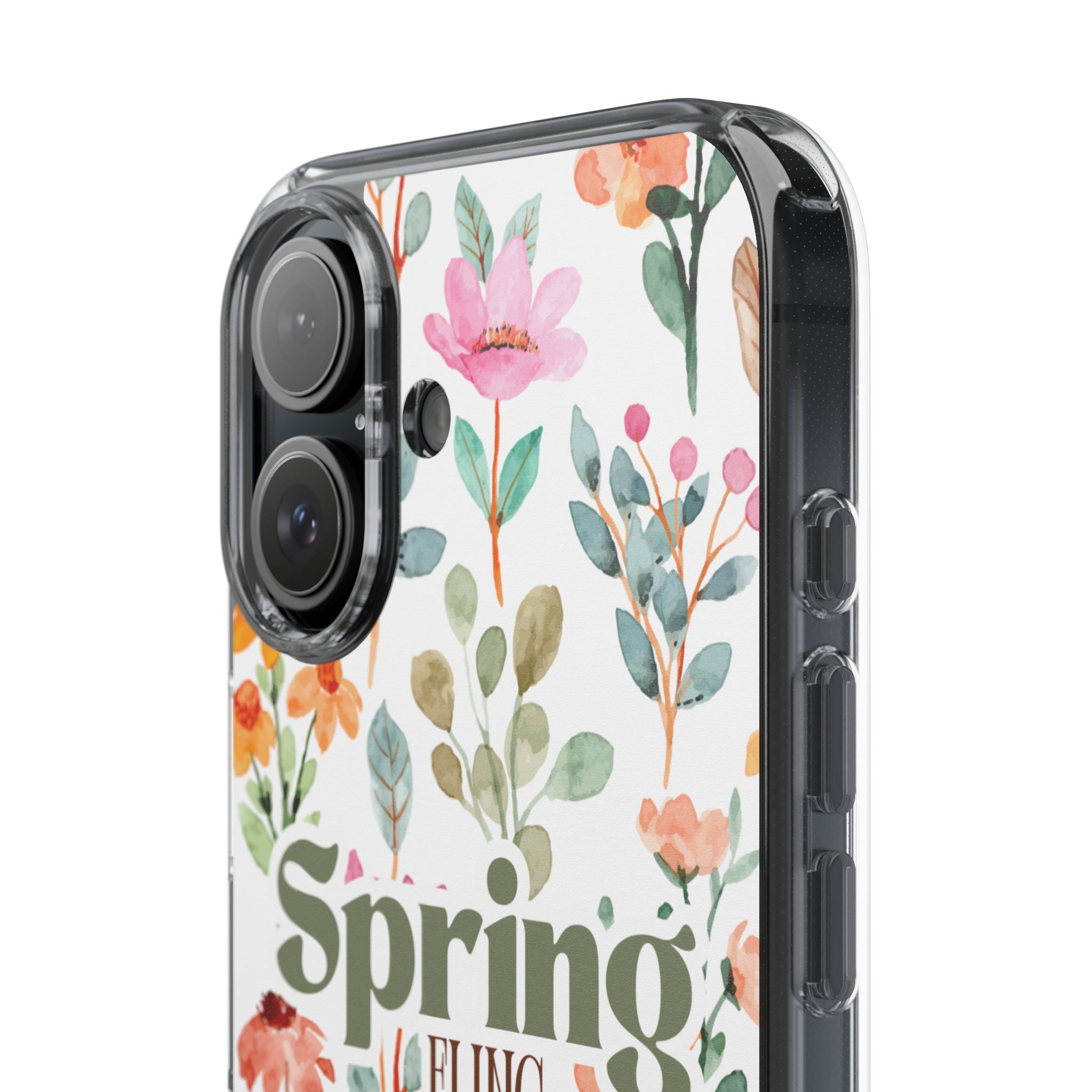 Floral Spring Fling Clear Phone Case