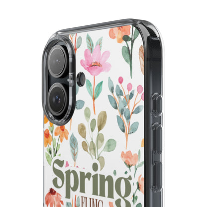 Floral Spring Fling Clear Phone Case