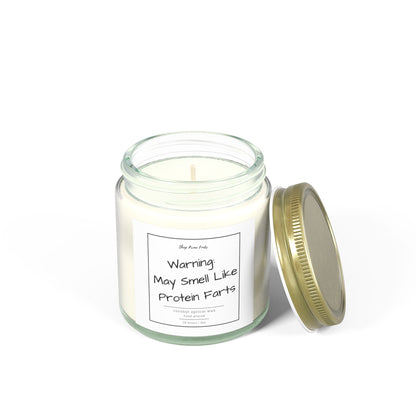 Warning: May Smell Like Protein Farts - Coconut Apricot Wax Candle