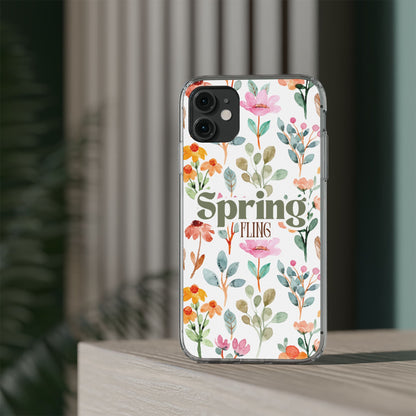 Floral Spring Fling Clear Phone Case