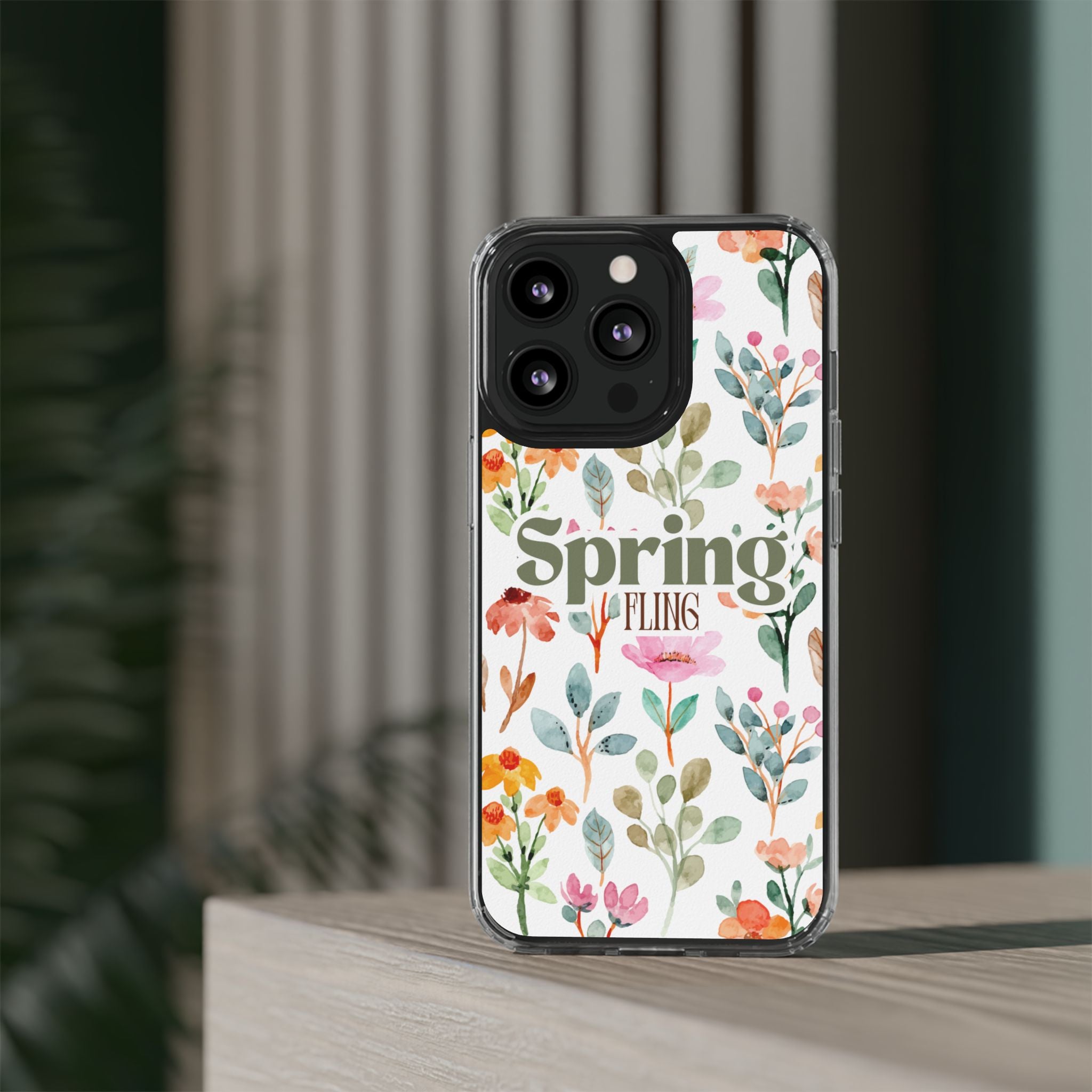 Floral Spring Fling Clear Phone Case