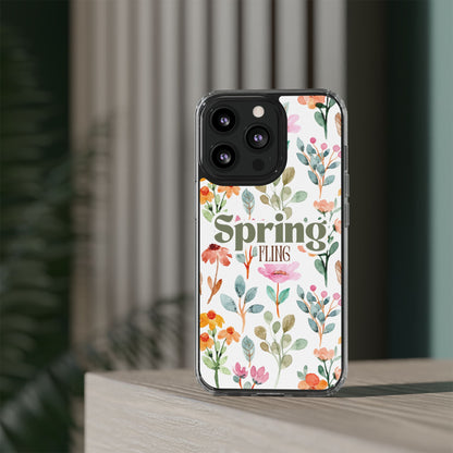 Floral Spring Fling Clear Phone Case