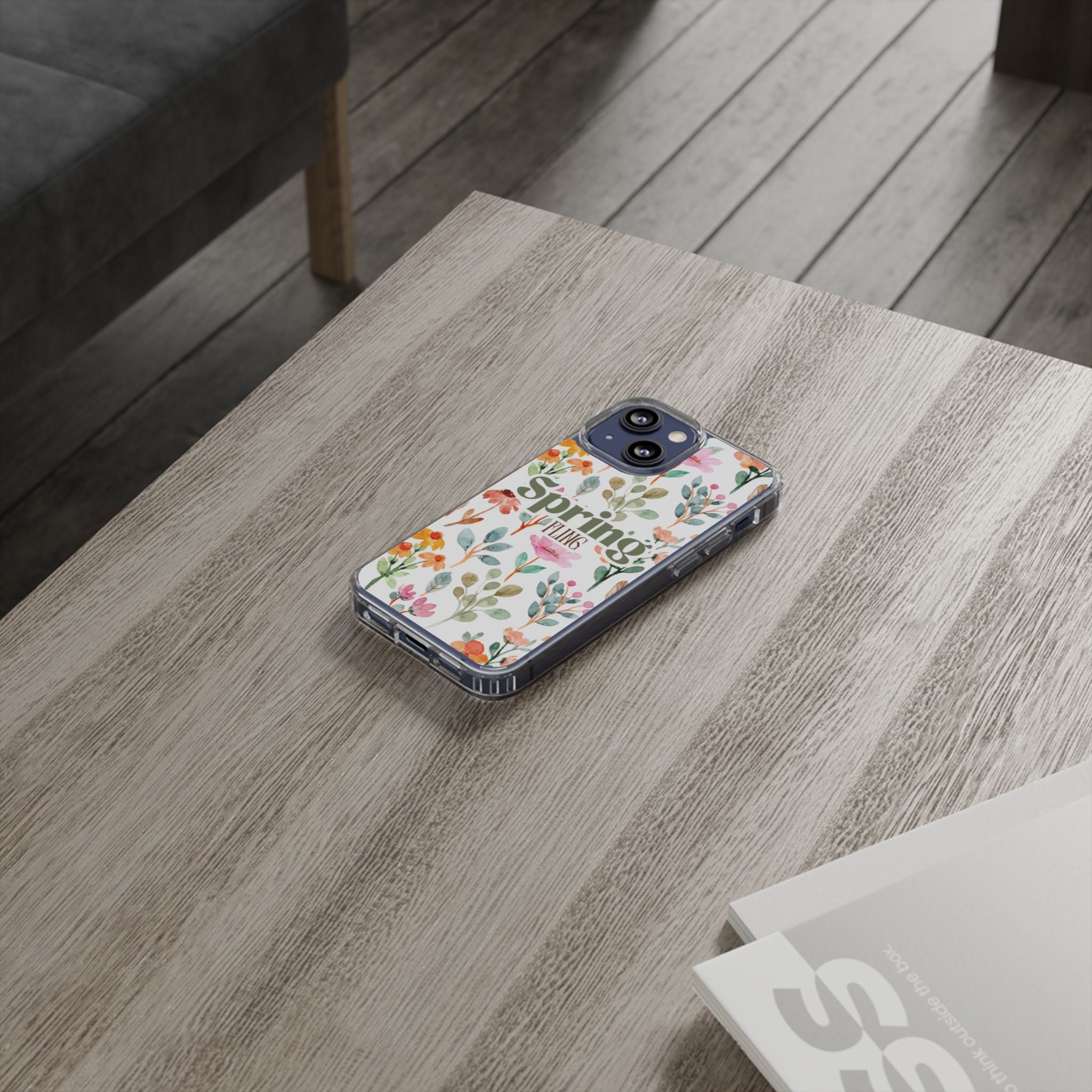 Floral Spring Fling Clear Phone Case