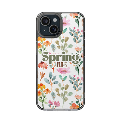 Floral Spring Fling Clear Phone Case