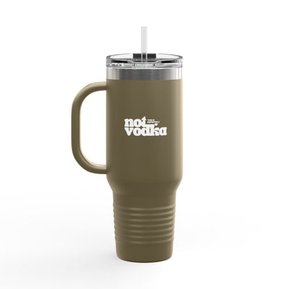 Definitely Not Vodka - Tumbler w. Straw Lid