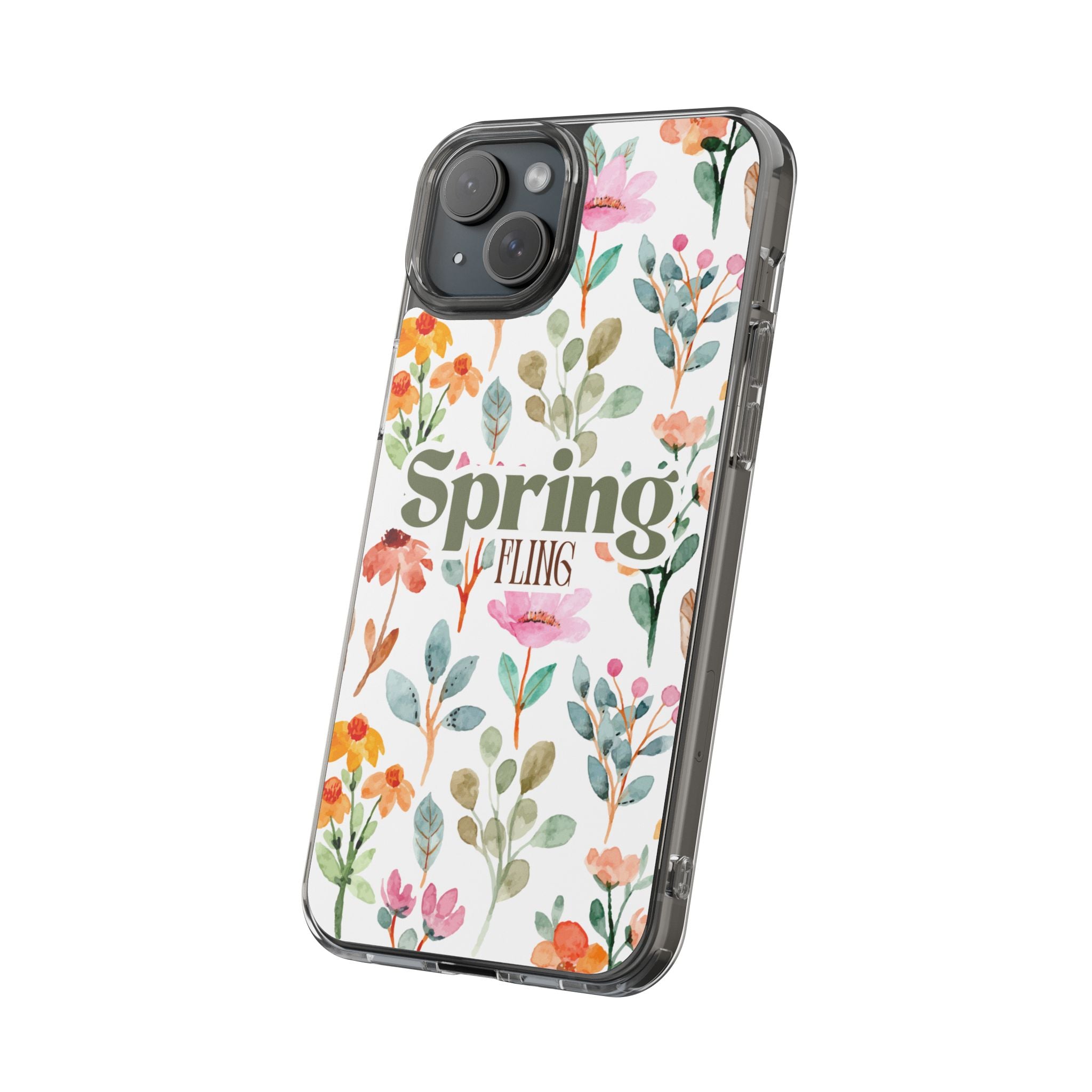 Floral Spring Fling Clear Phone Case