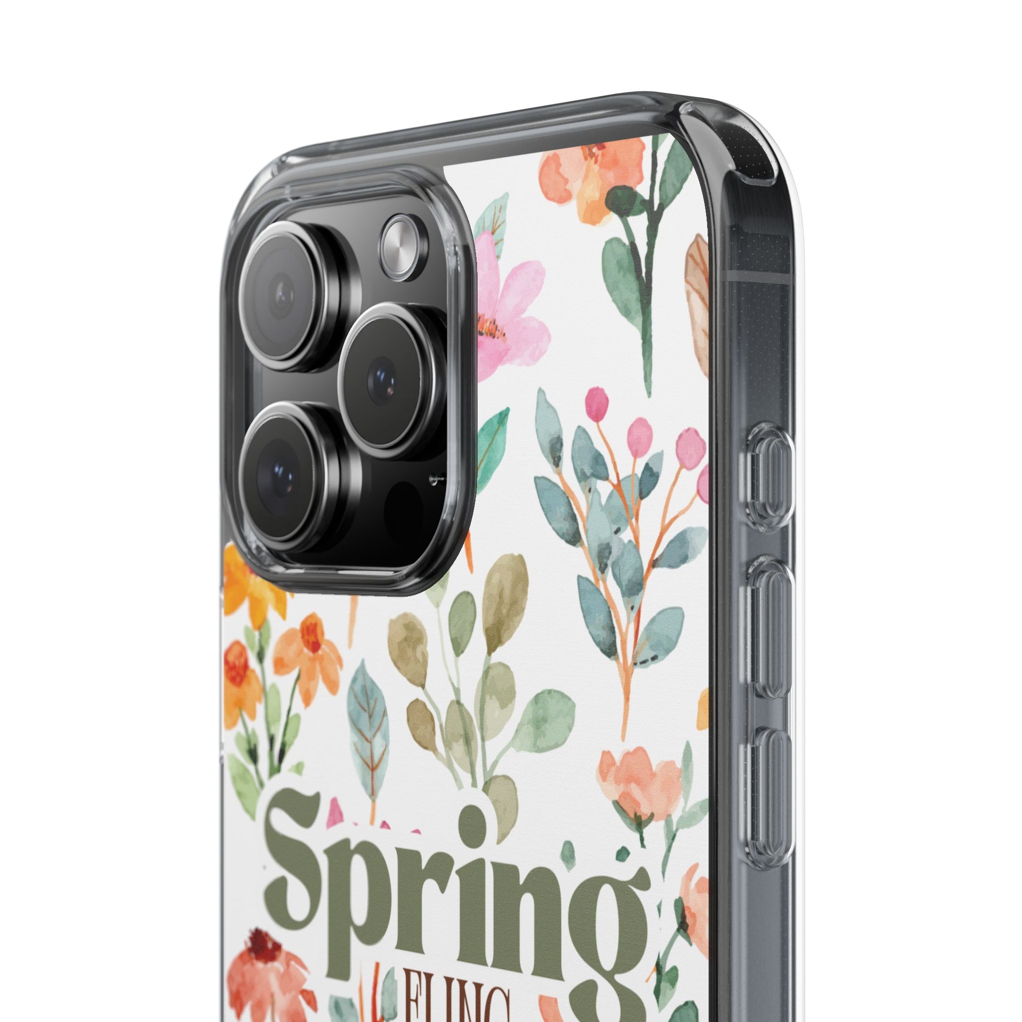 Floral Spring Fling Clear Phone Case