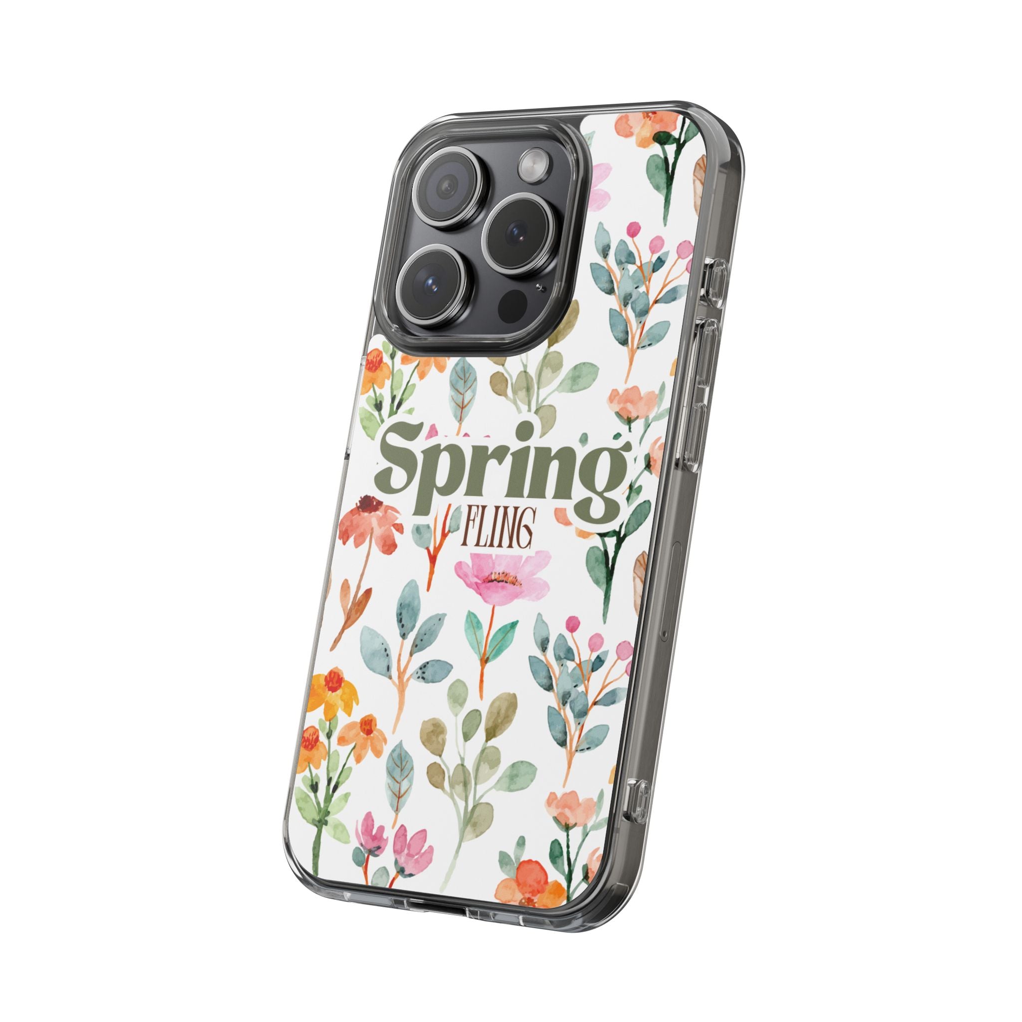 Floral Spring Fling Clear Phone Case