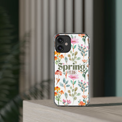 Floral Spring Fling Clear Phone Case