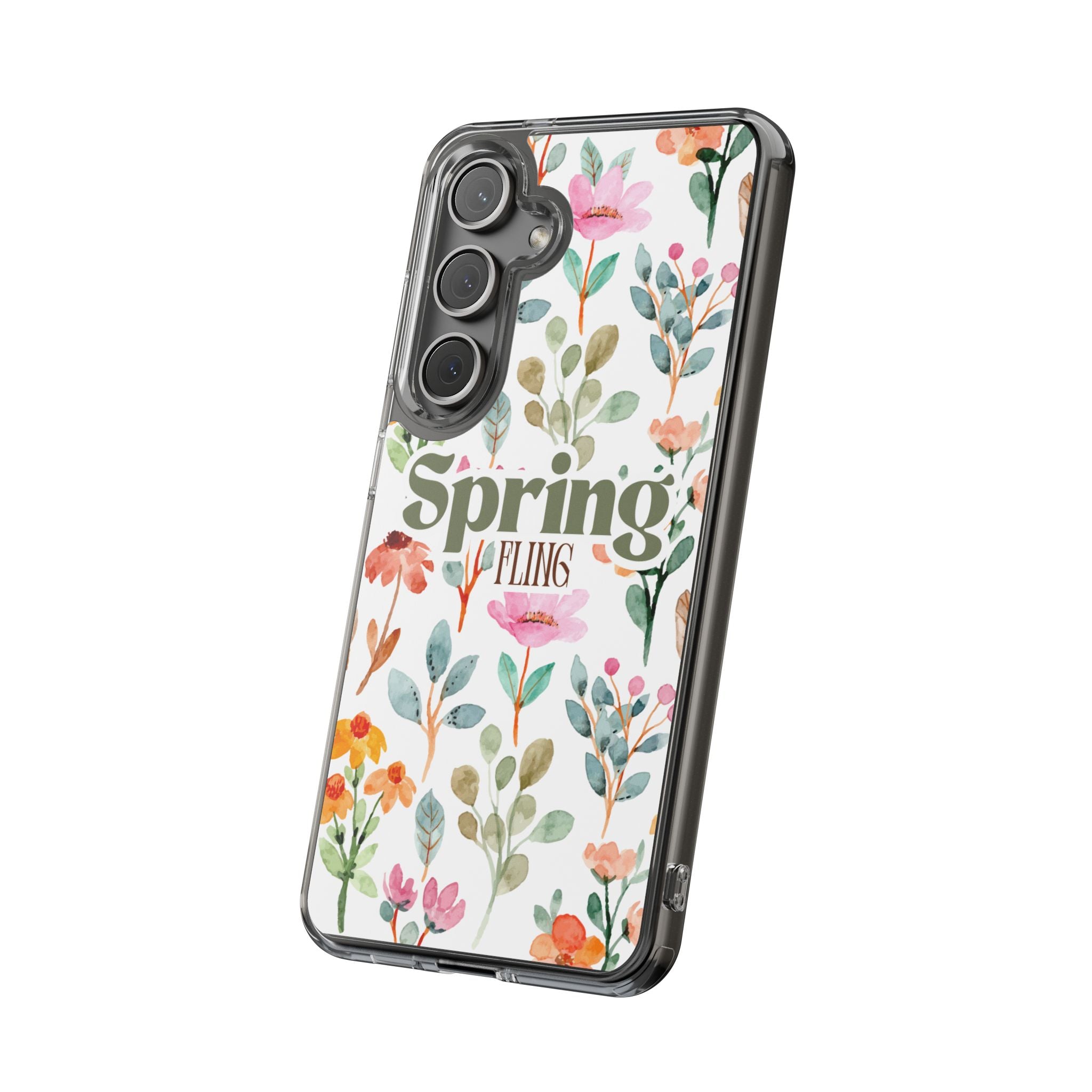 Floral Spring Fling Clear Phone Case