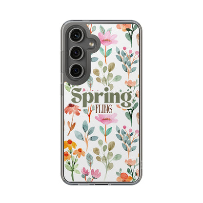 Floral Spring Fling Clear Phone Case