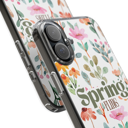Floral Spring Fling Clear Phone Case