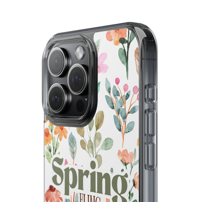 Floral Spring Fling Clear Phone Case