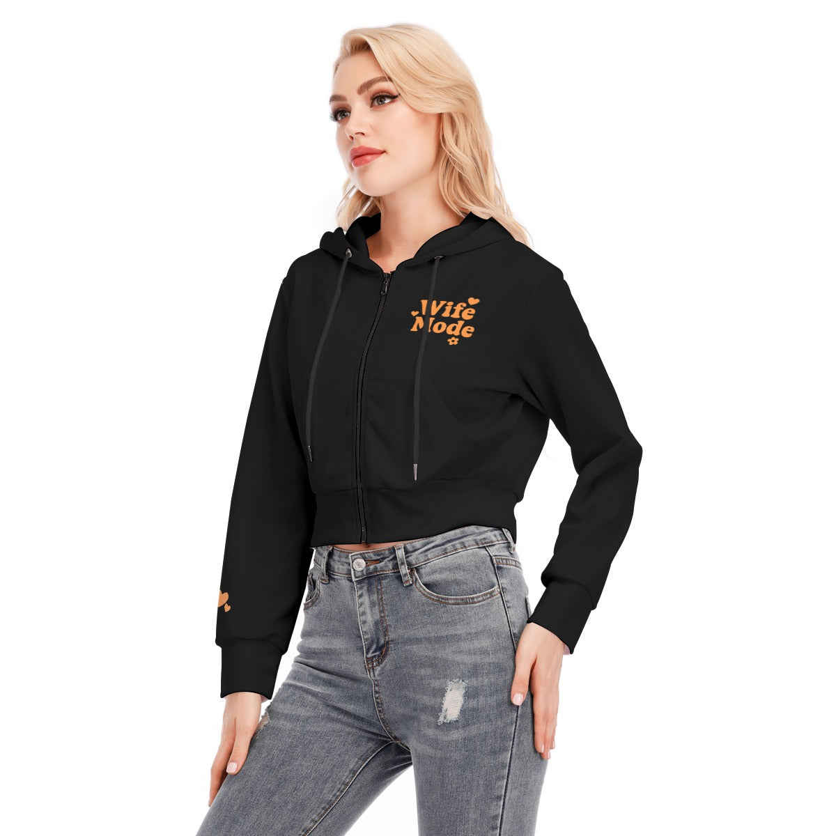 Sounds Like My Husband's Problem Hoodie | Funny Cropped Zip Hoodie for Women