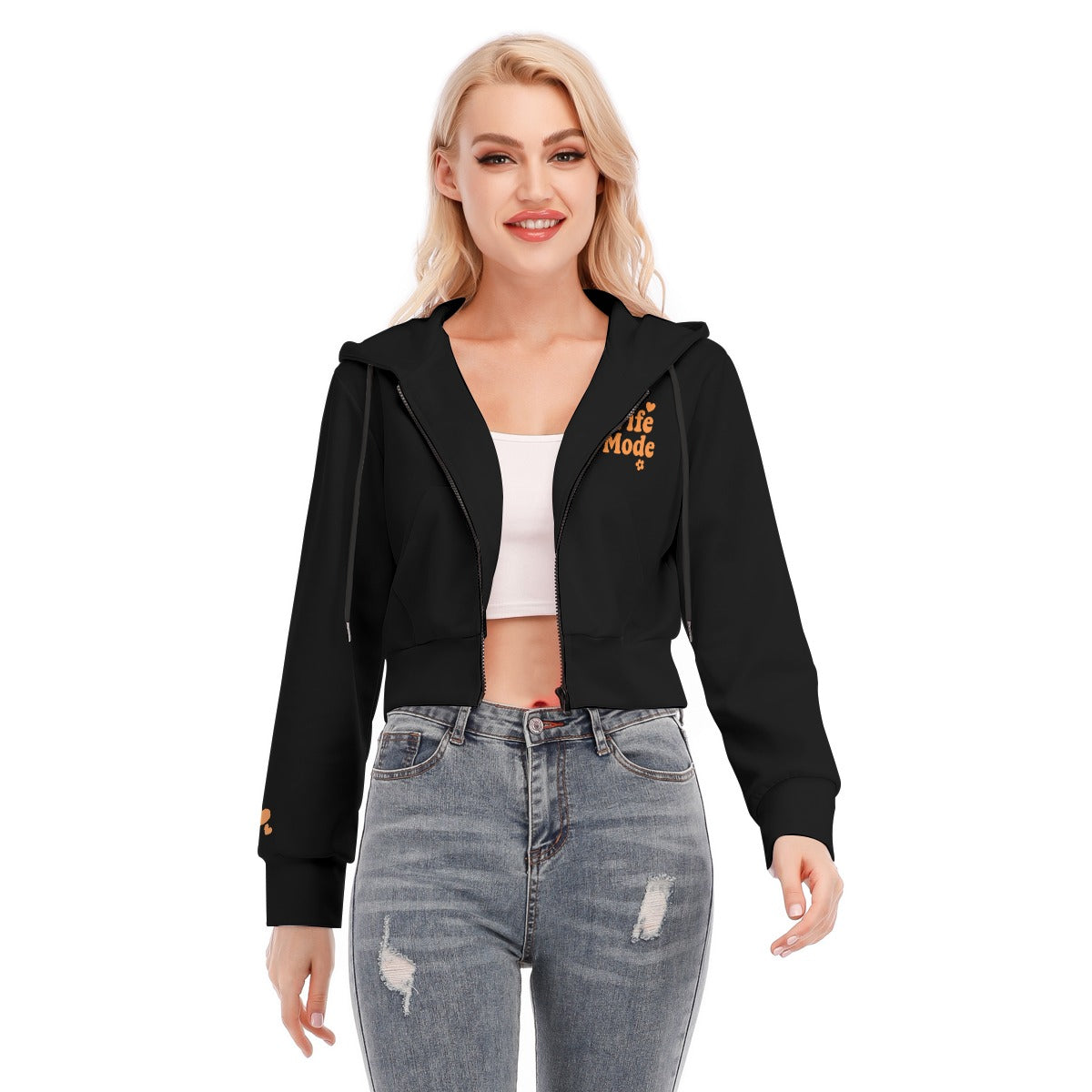 Sounds Like My Husband's Problem Hoodie | Funny Cropped Zip Hoodie for Women