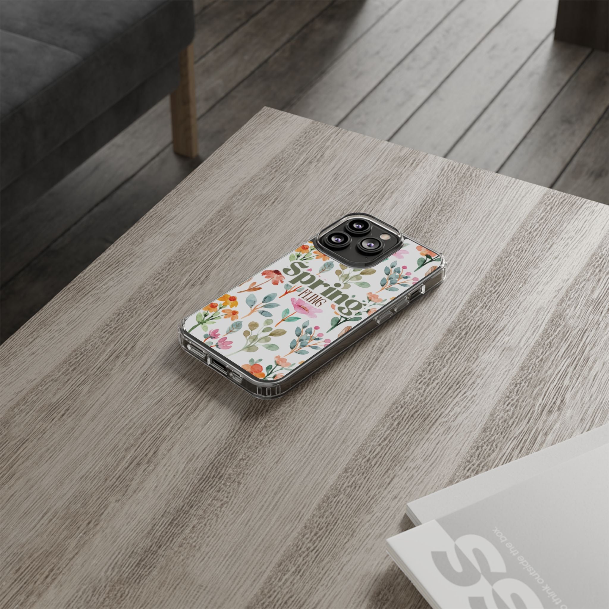 Floral Spring Fling Clear Phone Case