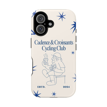 Cadence and Croissants Cycling Club - Magnetic Shockproof iPhone Cover
