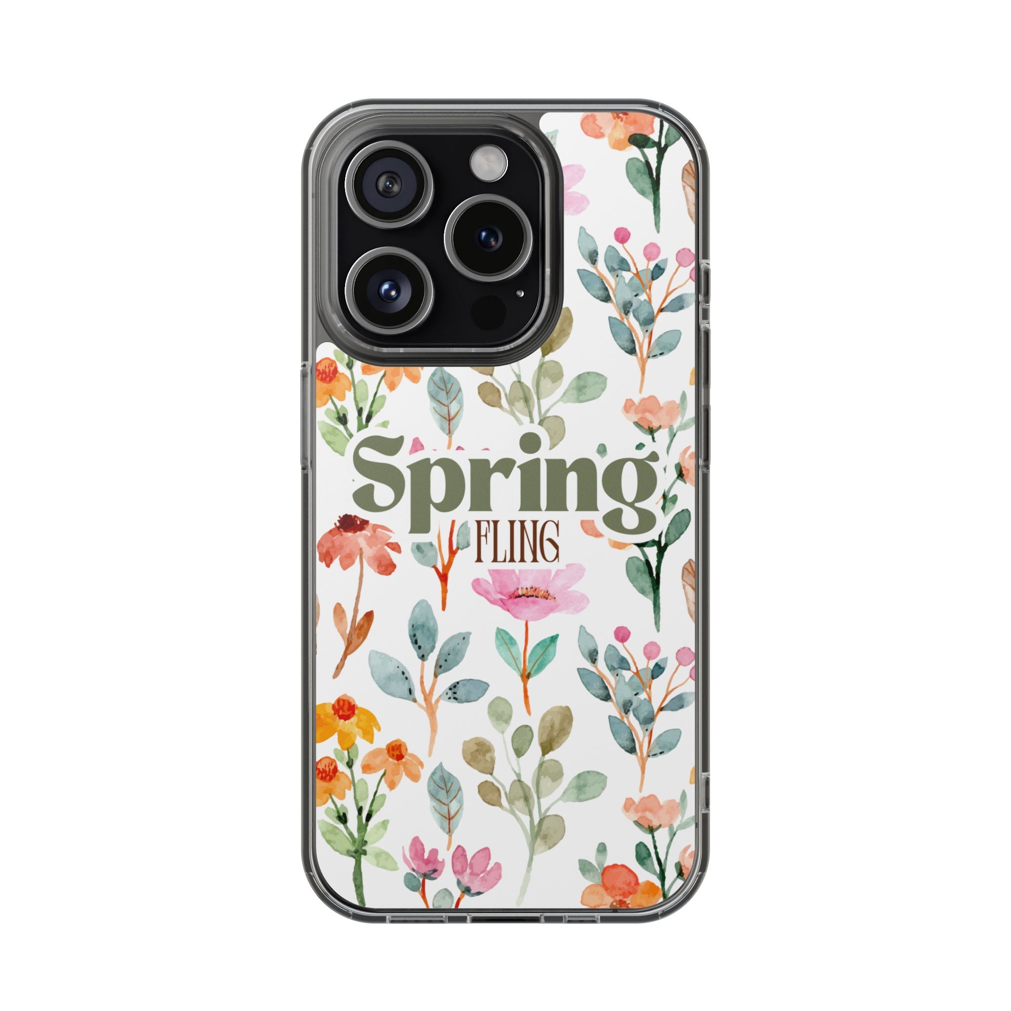Floral Spring Fling Clear Phone Case