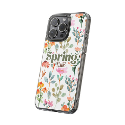 Floral Spring Fling Clear Phone Case