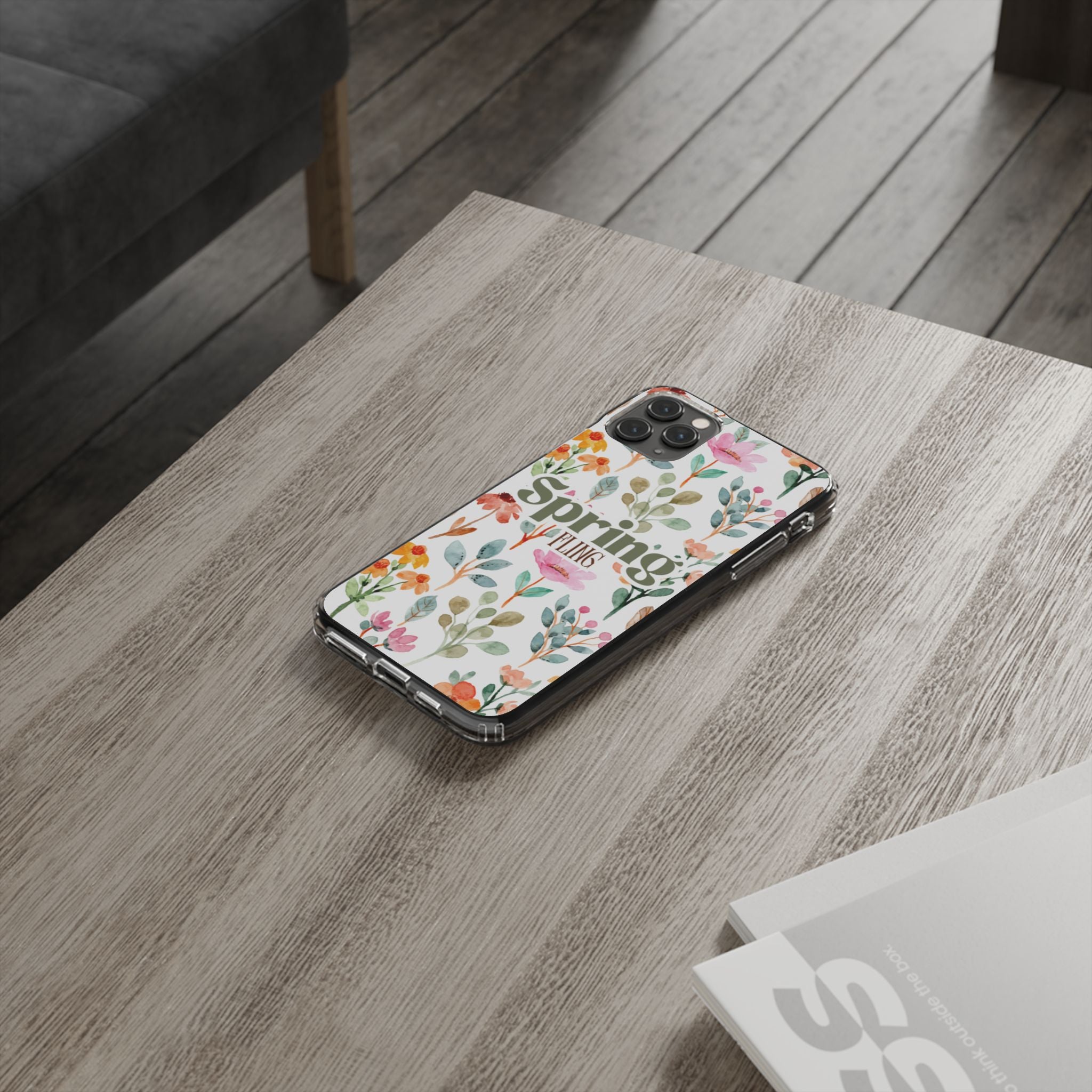 Floral Spring Fling Clear Phone Case