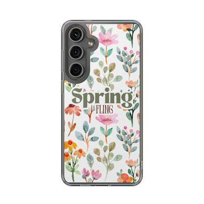 Floral Spring Fling Clear Phone Case
