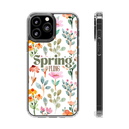 Floral Spring Fling Clear Phone Case