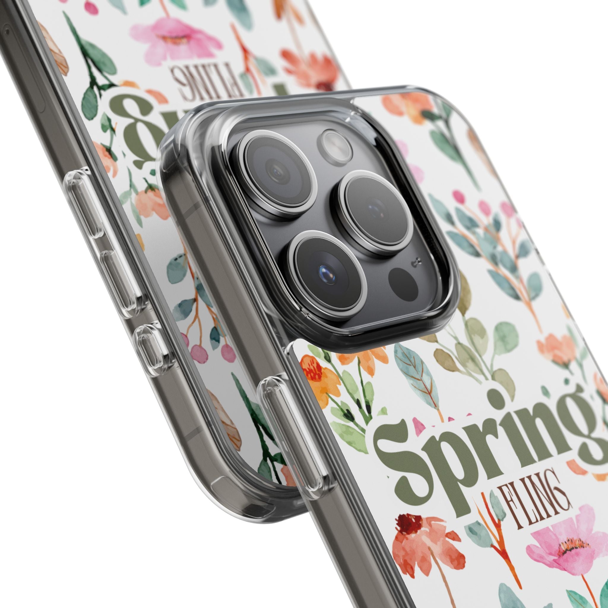 Floral Spring Fling Clear Phone Case