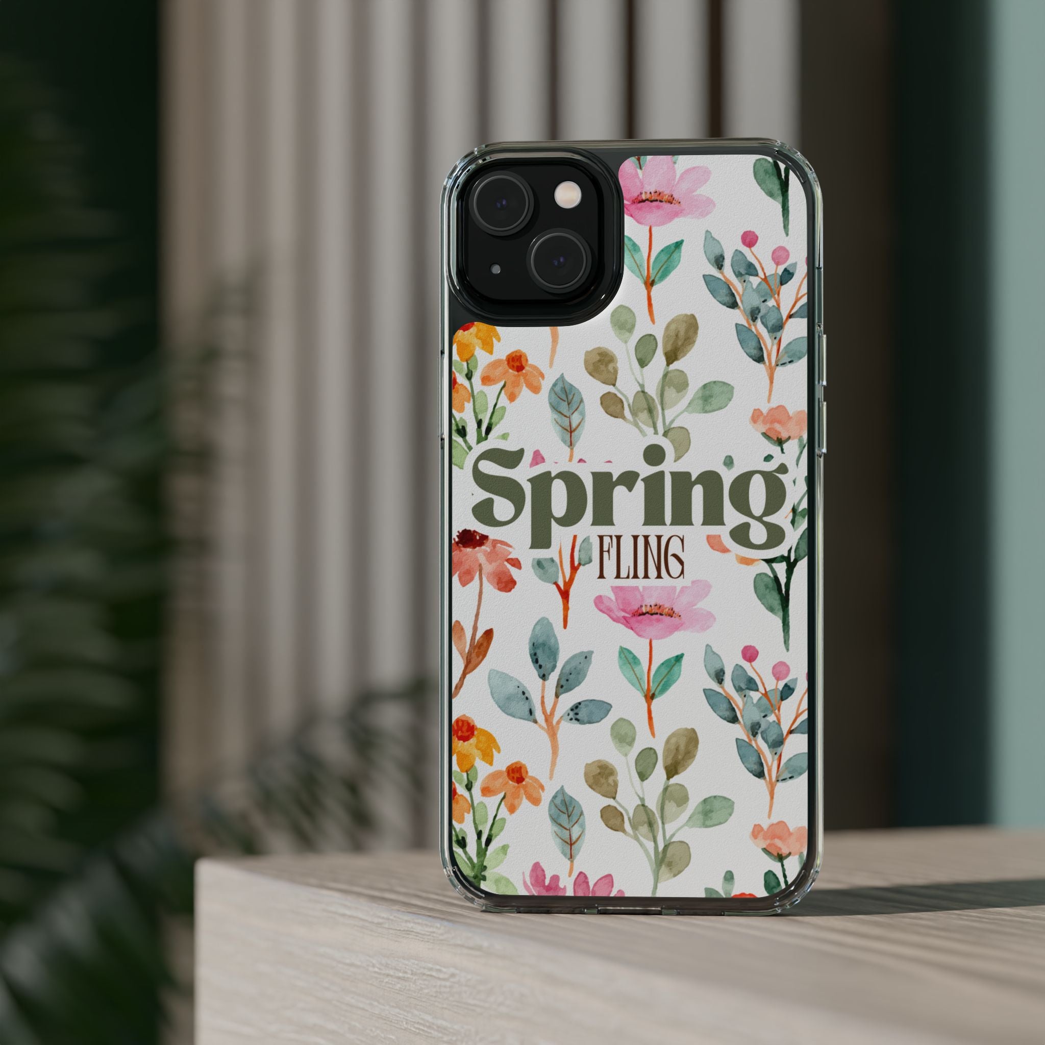 Floral Spring Fling Clear Phone Case