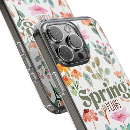 Floral Spring Fling Clear Phone Case