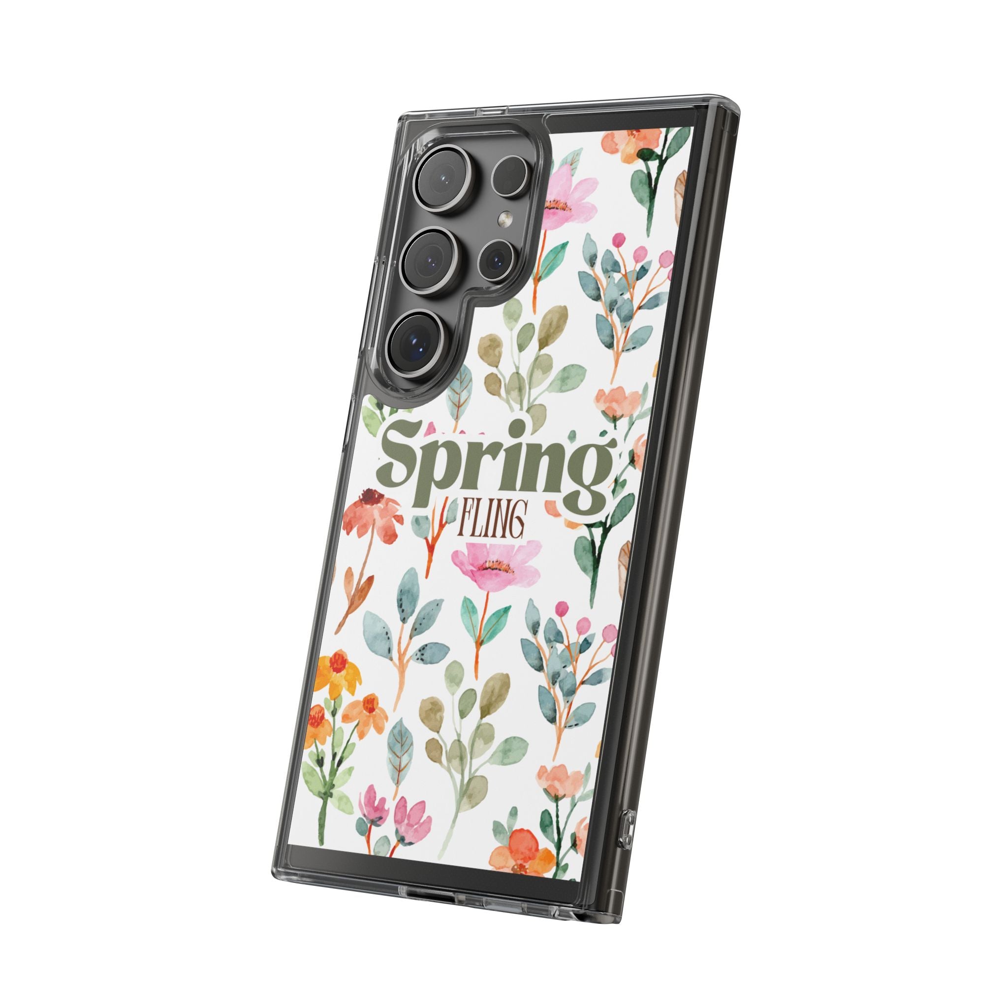 Floral Spring Fling Clear Phone Case