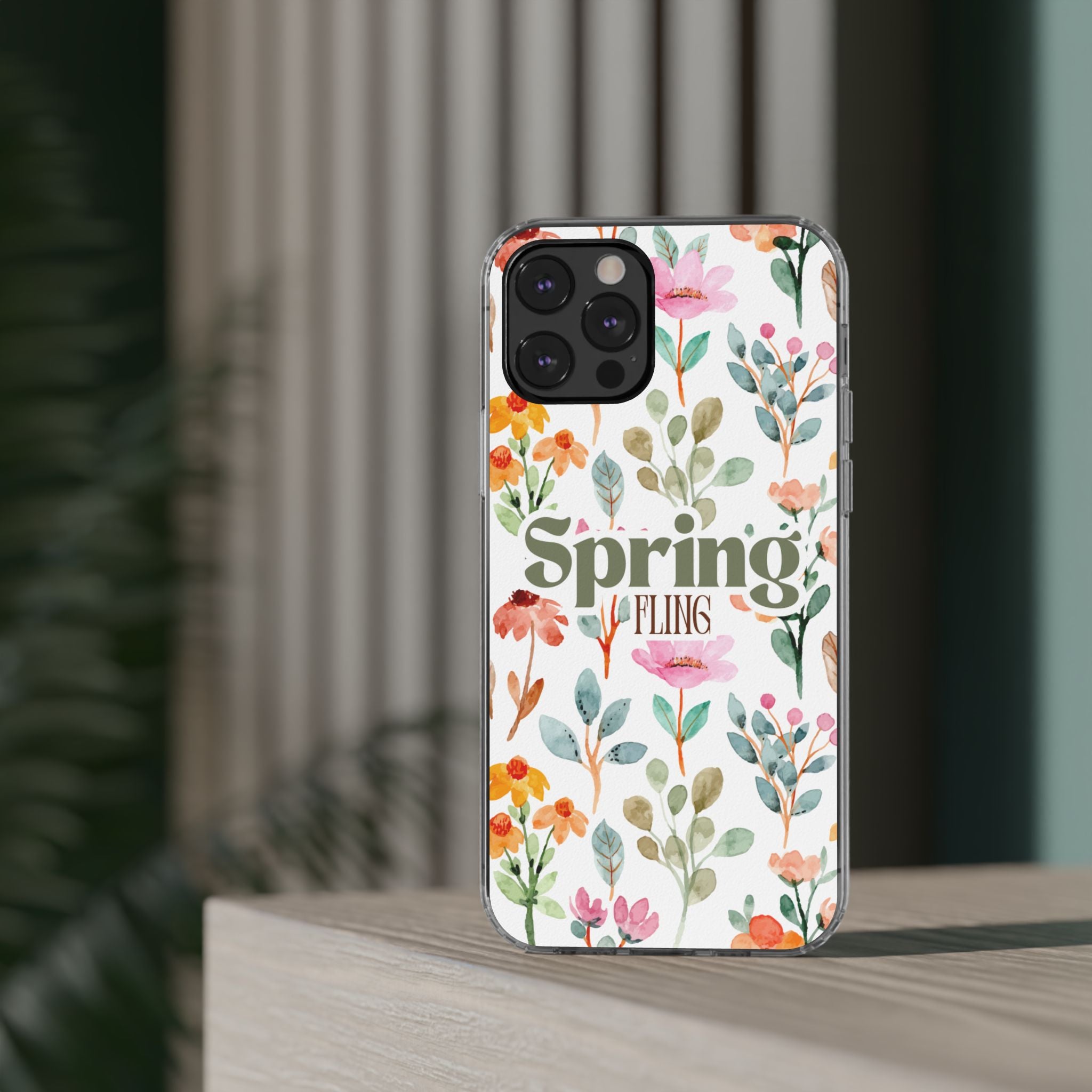 Floral Spring Fling Clear Phone Case