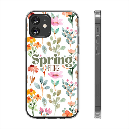 Floral Spring Fling Clear Phone Case