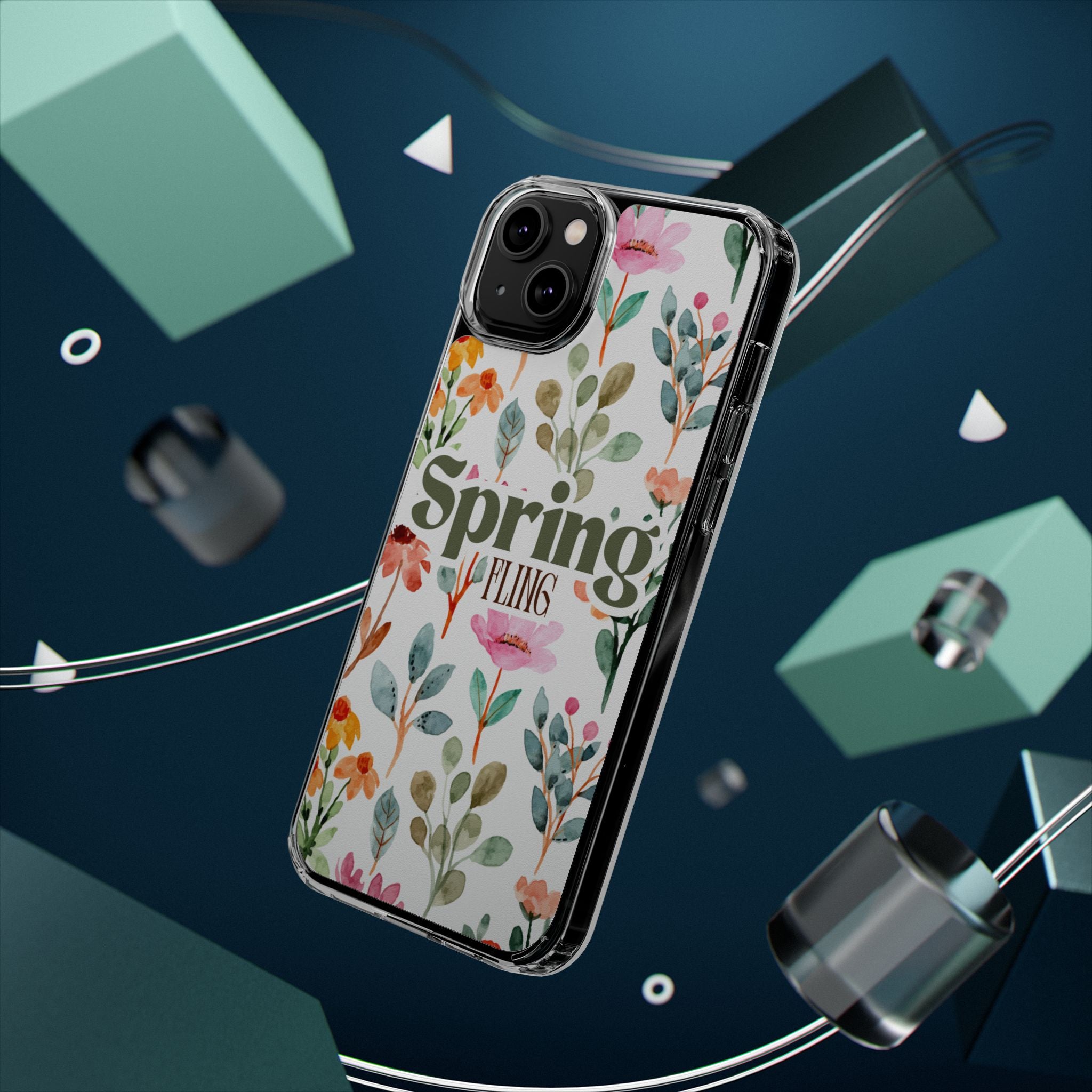 Floral Spring Fling Clear Phone Case
