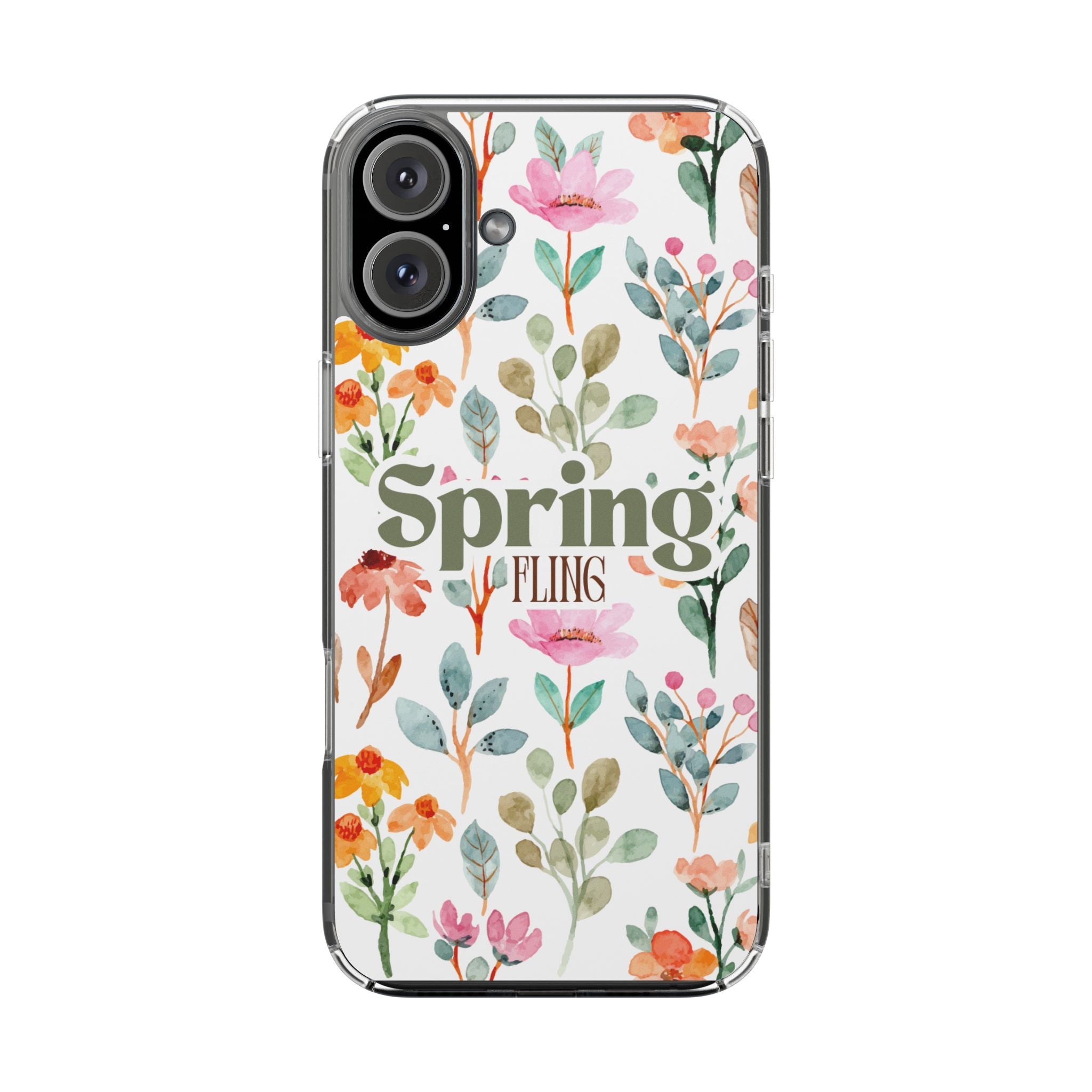 Floral Spring Fling Clear Phone Case