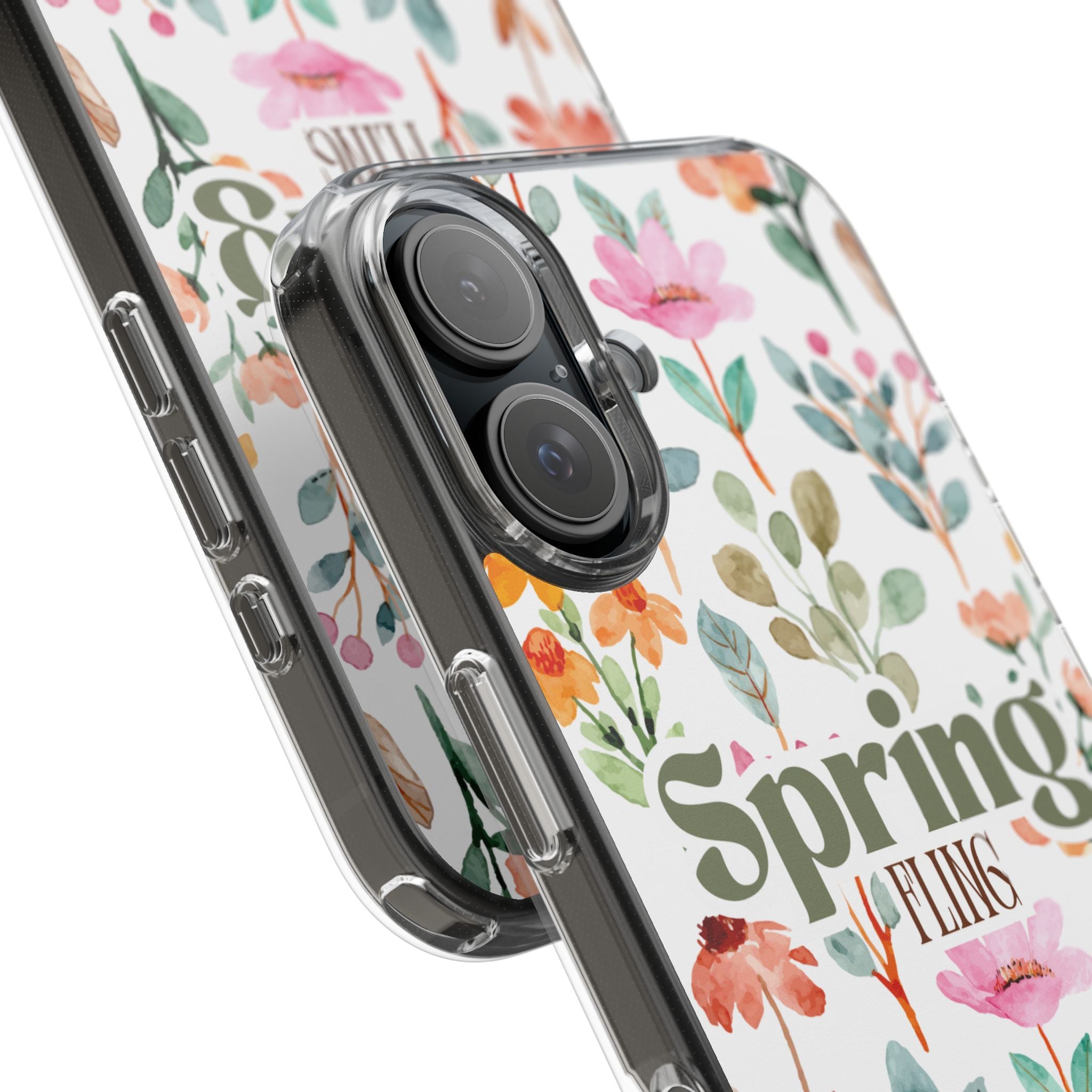 Floral Spring Fling Clear Phone Case
